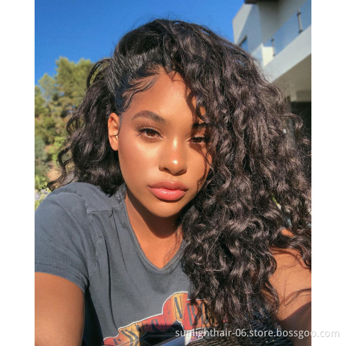 30 inch deep wave frontal wig  hair wegs large lace front human hair wigs 4*4 lace front wig